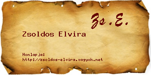 Zsoldos Elvira névjegykártya